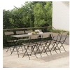 Image de Chaises de bistrot pliantes lot de 8 Gris Résine tressée acier