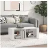Image de Table basse Blanc 100x50x36 cm Bois d ingénierie