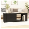 Image de Table basse Noir 100x50,5x35 cm Bois d ingénierie
