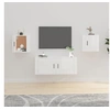 Image de Meubles TV muraux 2 pcs Blanc brillant 40x34,5x40 cm