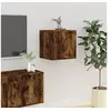 Image de Meuble TV mural Chêne fumé 40x34,5x40 cm