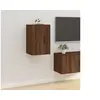 Image de Meuble TV mural Chêne marron 40x34,5x60 cm