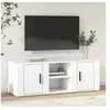 Image de Meuble TV Blanc 100x31,5x35 cm Bois d'ingénierie, support TV, armoire média, armoire latérale, meuble média, armoire hifi, buffet