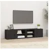 Image de Meubles TV 2 pcs Noir 80x31,5x36 cm Bois d ingénierie