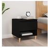 Image de Table de chevet Noir 50x46x50 cm Bois d'ingénierie819534