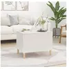 Image de Table basse Blanc 60x44,5x45 cm Bois d'ingénierie