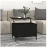 Image de Table basse Noir 60x44,5x45 cm Bois d ingénierie