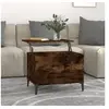 Image de Table basse Chêne fumé 60x44,5x45 cm Bois d ingénierie