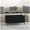 Image de Table basse Noir 90x44,5x45 cm Bois d ingénierie