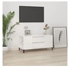 Image de Meuble TV Blanc brillant 102x44,5x50 cm Bois d ingénierie