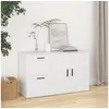 Image de Buffet Blanc 100x33x59,5 cm Bois d ingénierie