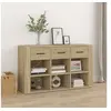 Image de Buffet, Armoire Latérale, Meuble de Rangement, Organisateur de Salon Salle de Séjour Intérieur, Moderne, Chêne Sonoma Bois d'Ingénierie