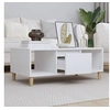 Image de Table basse Blanc 90x50x36,5 cm Bois d ingénierie