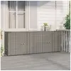 Image de Armoire de rangement jardin Gris 198x55,5x80 cm Résine tressée