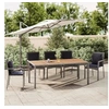Image de Table de jardin et dessus en bois Gris Résine tressée et acacia 319555