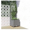 Image de Jardinière avec treillis Gris clair 40x40x136 cm PP 153270