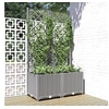 Image de Jardinière avec treillis Gris clair 80x40x136 cm PP 153272