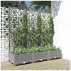 Image de Jardinière avec treillis Gris clair 120x40x121,5 cm PP 153273