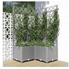 Image de Jardinière avec treillis Gris clair 80x80x136 cm PP 153276