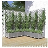 Image de Jardinière avec treillis Gris clair 120x120x121,5 cm PP 153277