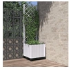 Image de Jardinière avec treillis Blanc 40x40x136 cm PP