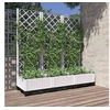 Image de Jardinière avec treillis Blanc 120x40x121,5 cm PP 153283