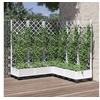 Image de Jardinière avec treillis Blanc 120x120x121,5 cm PP 153287