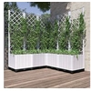 Image de Jardinière avec treillis Blanc 120x120x136 cm PP 153288