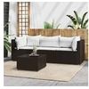 Image de Salon de jardin modulable resine tressee beige 4 pieces 50.0 x 50 x 30 3 personnes