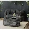 Image de Salon de jardin modulable resine tressee gris 4 pieces 78.0 x 53 x 29 3 personnes
