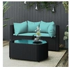 Image de Salon de jardin modulable resine tressee bleu 3 pieces 78.0 x 53 x 29 2 personnes