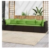 Image de Salon de jardin modulable resine tressee marron 4 pieces 4 personnes