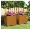 Image de Jardinières avec pieds 2 pcs Rouillé 42x40x43 cm Acier corten 823681