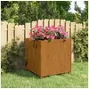 Image de Jardinière avec pieds Rouillé 49x47x50 cm Acier corten