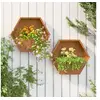 Image de Jardinières murales 2 pcs Rouillé Acier corten 46x10x40 cm