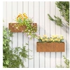 Image de Jardinières murales 2 pcs Rouillé Acier corten 53x10x17 cm