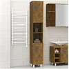 Image de Armoire de bain Chêne fumé 30x30x179 cm Bois d'ingénierie825831