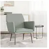 Image de Fauteuil Gris clair 62x79x79 cm Velours