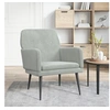 Image de Fauteuil Gris clair 62x79x79 cm Velours
