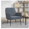 Image de Fauteuil Gris foncé 62x79x79 cm Velours