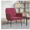Image de Fauteuil 62x79x79 cm fluweel wijnrood351408