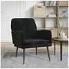 Image de Fauteuil Noir 62x79x79 cm Velours