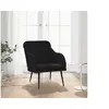 Image de Fauteuil Noir 63x76x80 cm Velours