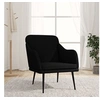 Image de Fauteuil Noir 63x76x80 cm Tissu, fauteuil relax, fauteuil de salon, chaise de chambre à coucher, chaise longue, fauteuil de canapé 351476