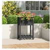 Image de Jardinière avec étagère Gris 54x34,5x81 cm Bois massif de pin 823754
