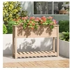Image de Jardinière avec étagère 111,5x34,5x81 cm Bois massif de pin 823766