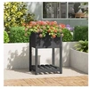 Image de Jardinière avec étagère Gris 54x54x81 cm Bois massif de pin 823775