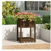 Image de Jardinière avec étagère Marron miel 54x54x81 cm Bois de pin823776