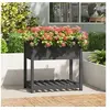 Image de Jardinière avec étagère Gris 82,5x54x81 cm Bois massif de pin 823782