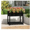 Image de Jardinière avec étagère Noir 82,5x54x81 cm Bois massif de pin 823784